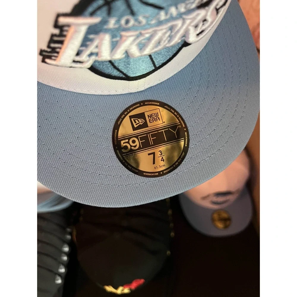 New Era Los Angeles Lakers White Blue 1947 NBA 59FIFTY Fitted 7 3/4‎ Hat Cap